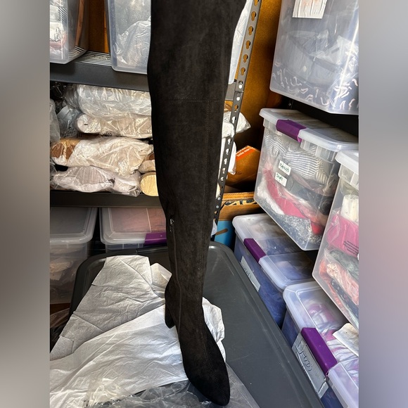 Jeffrey Campbell Parisah BLACK Over The Knee Sock Boots Suede 8.5 US NEW - Picture 7 of 14